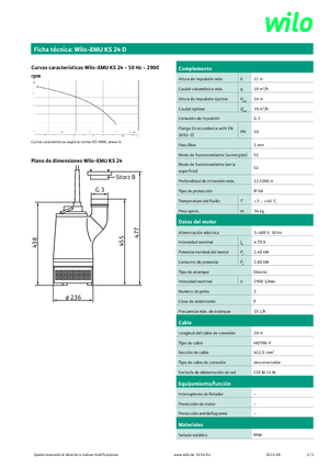 Pompe de canalizare WILO-EMU Pumpen EMU KS 24D 