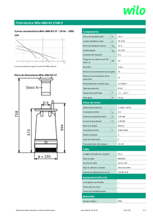 Pompe de canalizare WILO-EMU Pumpen EMU KS 37ZM D 