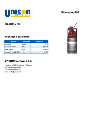 Pompe de canalizare Grindex Major H