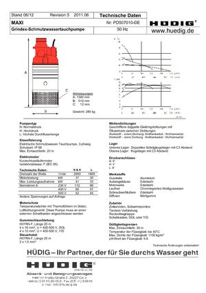 Pompe de canalizare Grindex Maxi N