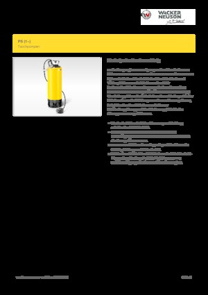 Pompe de canalizare Wacker Neuson PST2 400