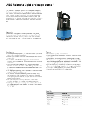 Pompe de canalizare ABS-Pumpen Robusta 1