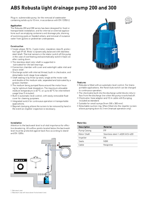 Pompe de canalizare ABS-Pumpen Robusta 200 TS
