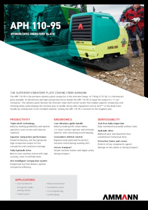 Plăci compactoare reversibile Ammann APH 110-95 Totmann