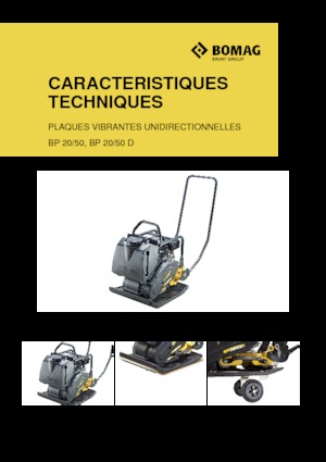 Plăci vibratoare cu o singură direcție Bomag BP 20/50