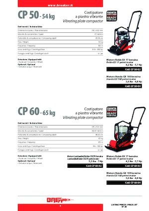 Plăci vibratoare cu o singură direcție Breaker CP 60-03
