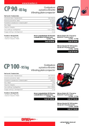 Plăci vibratoare cu o singură direcție Breaker CP 100-04