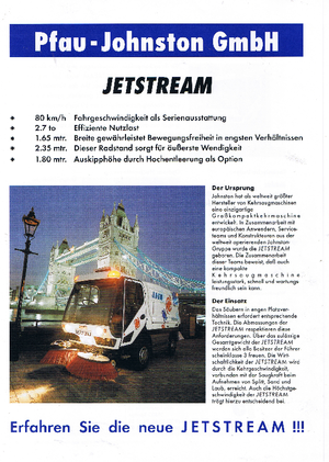 Măturătoare stradale montate pe camion cu înălțime de aspirație dreapta Pfau-Johnston KSA 625