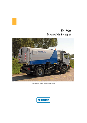 Măturătoare stradale montate pe camion cu înălțime de aspirație dreapta Schmidt SK 700