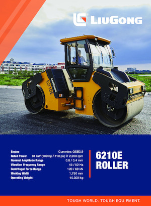 Cilindri vibratori în tandem Liugong 6210E