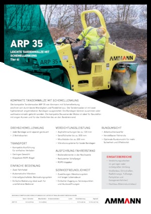 Cilindri vibratori în tandem Ammann ARP 35