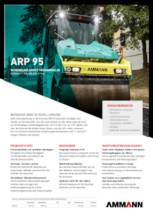 Cilindri vibratori în tandem Ammann ARP 95