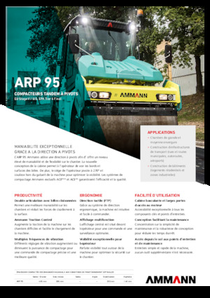 Cilindri vibratori în tandem Ammann ARP 95