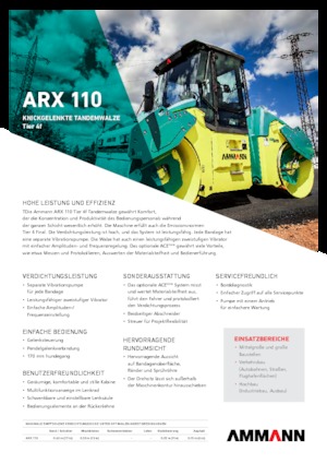 Cilindri vibratori în tandem Ammann ARX 110