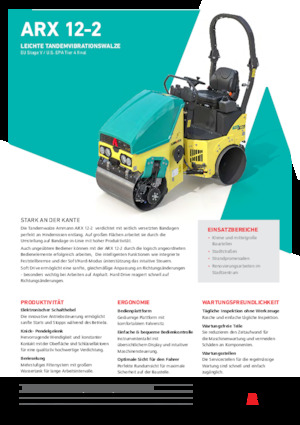 Cilindri vibratori în tandem Ammann ARX 12-2