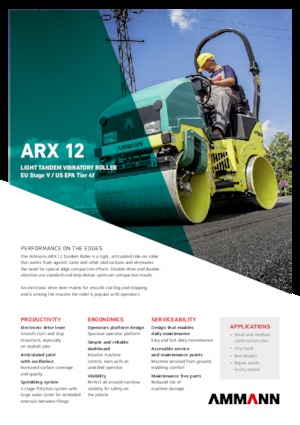 Cilindri vibratori în tandem Ammann ARX 12 T4f