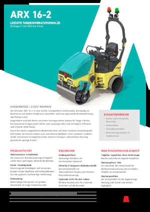 Cilindri vibratori în tandem Ammann ARX 16-2