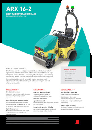 Cilindri vibratori în tandem Ammann ARX 16-2