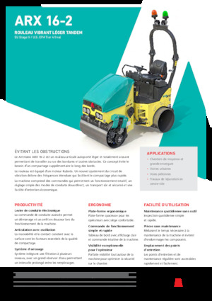 Cilindri vibratori în tandem Ammann ARX 16-2