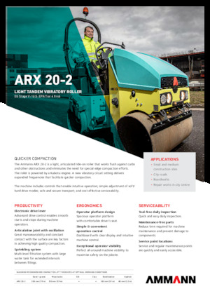 Cilindri vibratori în tandem Ammann ARX 20-2