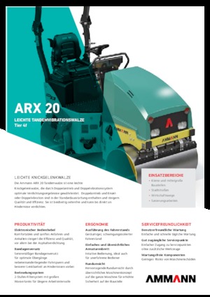 Cilindri vibratori în tandem Ammann ARX 20