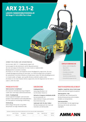 Cilindri vibratori în tandem Ammann ARX 23.1-2