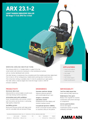 Cilindri vibratori în tandem Ammann ARX 23.1-2