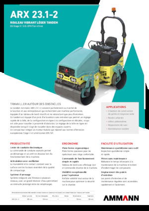 Cilindri vibratori în tandem Ammann ARX 23.1-2