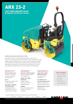 Cilindri vibratori în tandem Ammann ARX 23-2 T4f