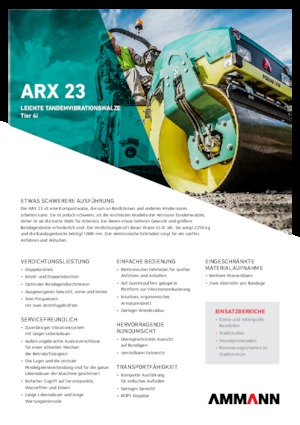 Cilindri vibratori în tandem Ammann ARX 23