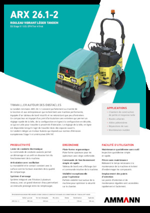 Cilindri vibratori în tandem Ammann ARX 26.1-2