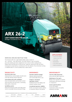 Cilindri vibratori în tandem Ammann ARX 26-2