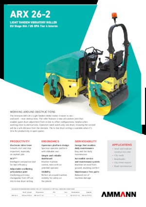 Cilindri vibratori în tandem Ammann ARX 26-2 T4f