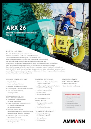 Cilindri vibratori în tandem Ammann ARX 26