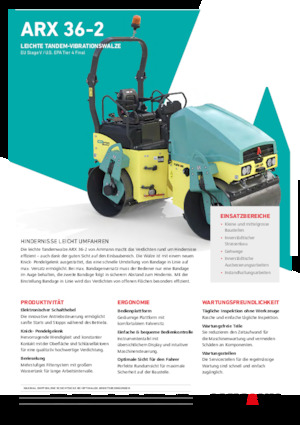 Cilindri vibratori în tandem Ammann ARX 36-2
