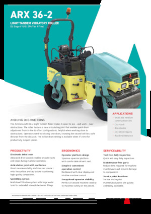 Cilindri vibratori în tandem Ammann ARX 36-2