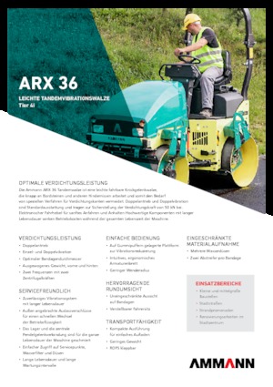 Cilindri vibratori în tandem Ammann ARX 36