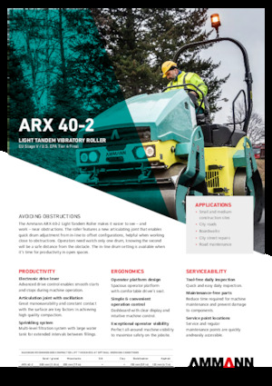 Cilindri vibratori în tandem Ammann ARX 40 -2