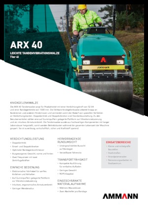 Cilindri vibratori în tandem Ammann ARX 40