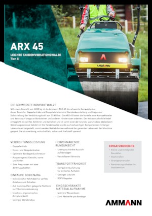 Cilindri vibratori în tandem Ammann ARX 45