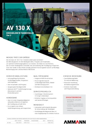 Cilindri vibratori în tandem Ammann AV 130 X