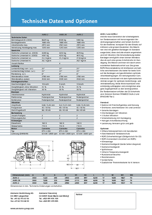 Cilindri vibratori în tandem Ammann AV 95-2