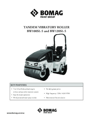 Cilindri vibratori în tandem Bomag BW 100 SL-5