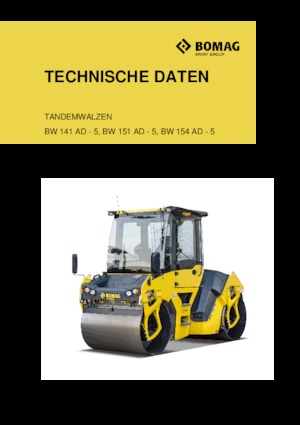 Cilindri vibratori în tandem Bomag BW 151 AD-5
