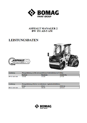 Cilindri vibratori în tandem Bomag BW 151 AD-5 AM