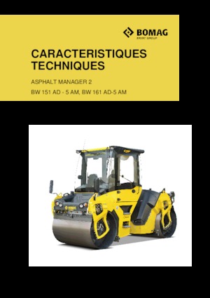 Cilindri vibratori în tandem Bomag BW 161 AD-5 AM