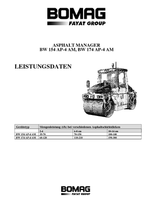 Cilindri vibratori în tandem Bomag BW 154 AP-4 AM