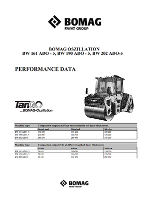 Cilindri vibratori în tandem Bomag BW 161 ADO-5