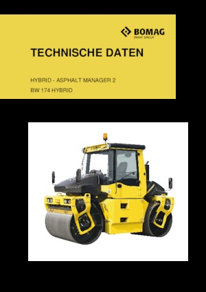 Cilindri vibratori în tandem Bomag BW 174 AP 4 AM Hybrid