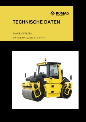 Cilindri vibratori în tandem Bomag BW 174 AP 4f